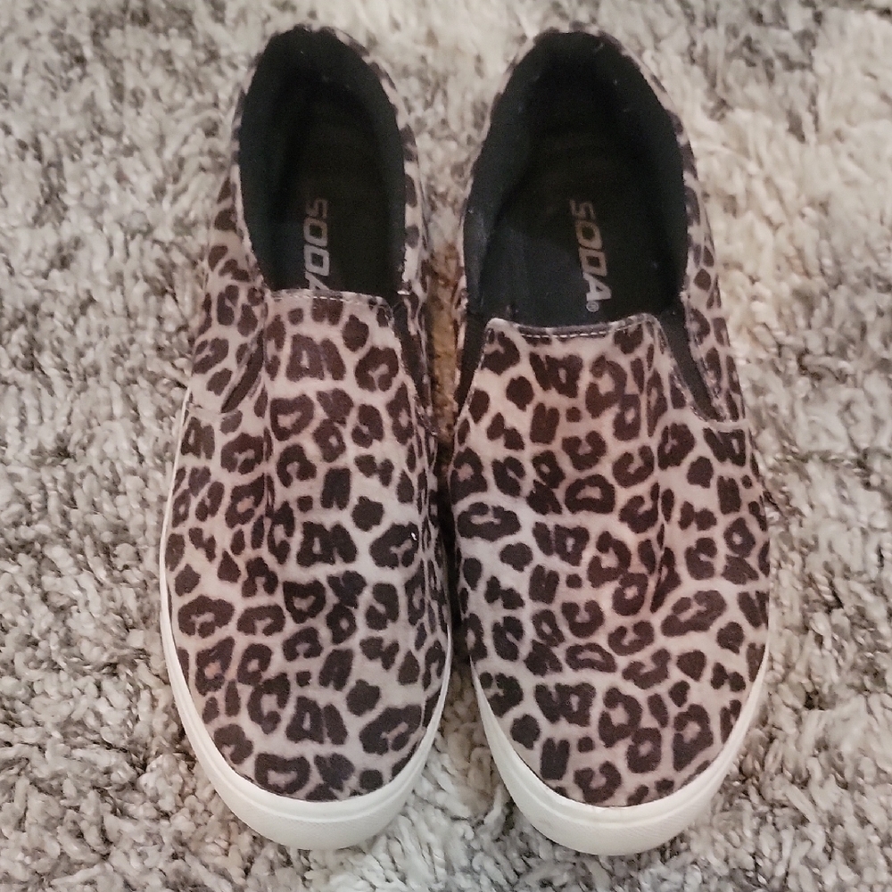 Soda Leopard Print Slip On